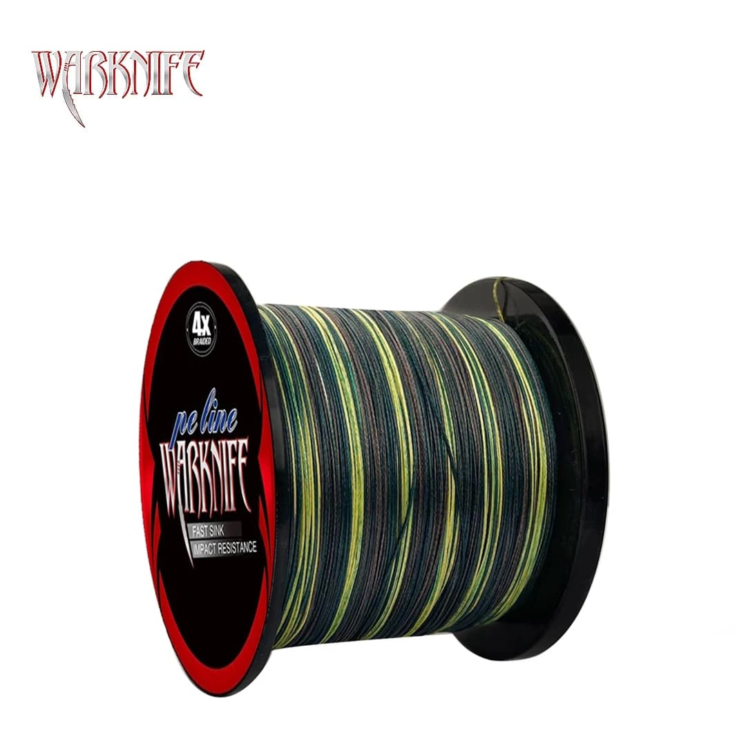 Warknife-Ligne de pêche tressée en fibre PE super puissante, 8 brins, 4 brins, 3000m, 6-300lb, camou