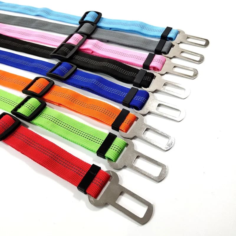 Harnais de ceinture de sécurité de voiture réglable pour chiens, coussin réfléchissant en Nylon, éla