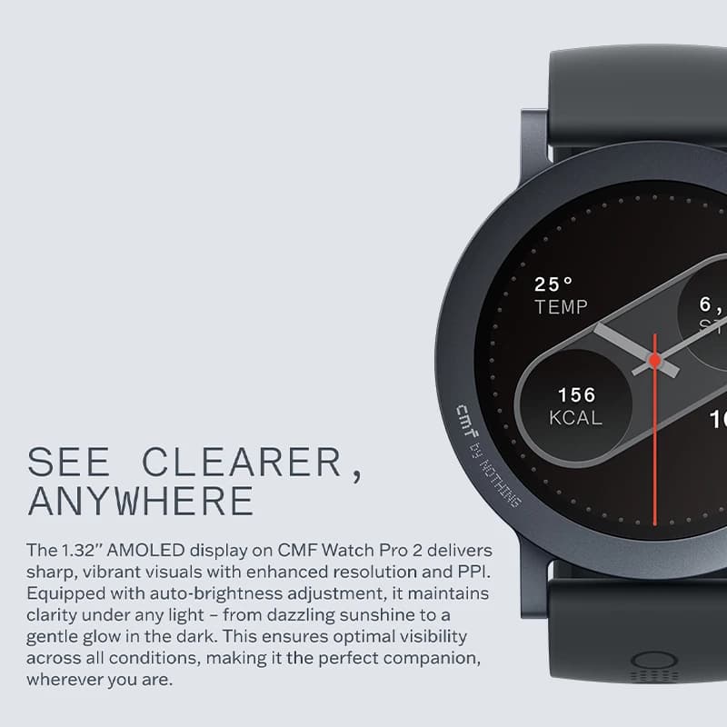 Version Globale Montre Connectée Nothing CMF Smart Watch Pro 2 1.32” AMOLED 120 Modes Sportifs GPS M
