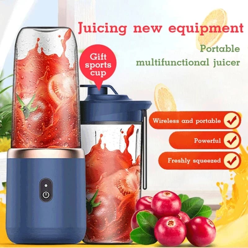 Mélangeurs de jus de fruits portables, Mini bouteille électrique personnelle d'été, USB, 6 lames, pr