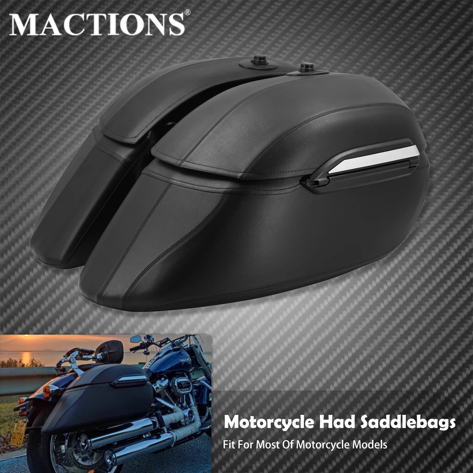 Sacoches élaborées pour moto, kit de montage rapide pour BMW, Honda, Harley Softail, Touring, coffre