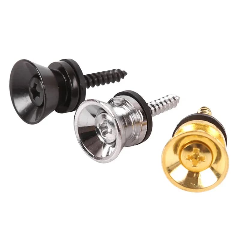 Bouton de fixation de sangle de guitare en métal, 2 pièces, goupille de fixation avec vis de fixatio