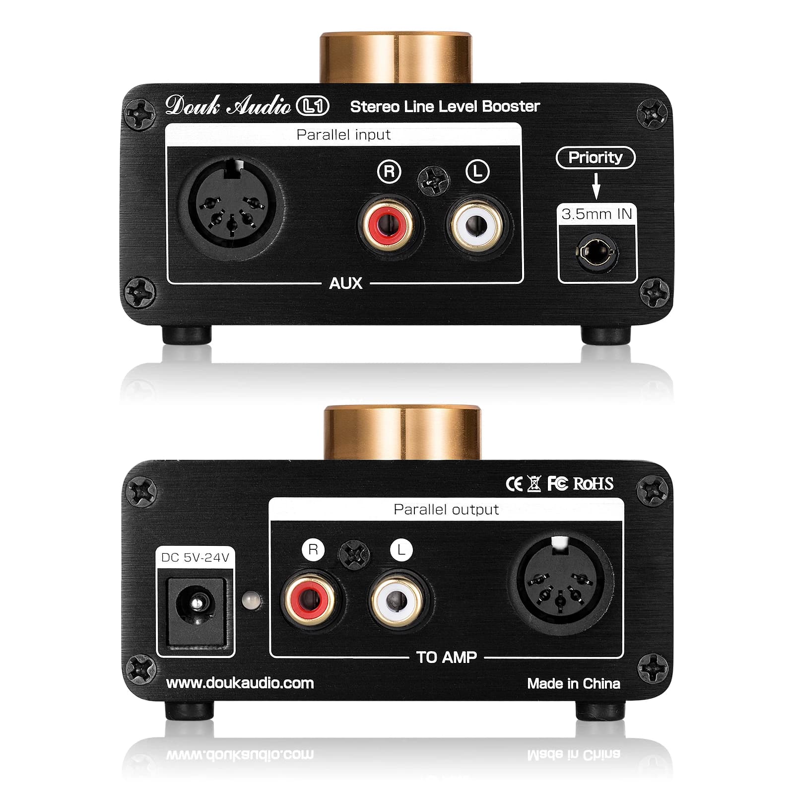 Nobsound-Préamplificateur de niveau de ligne stéréo HiFi, mini amplificateur de signal audio, 20dB, 