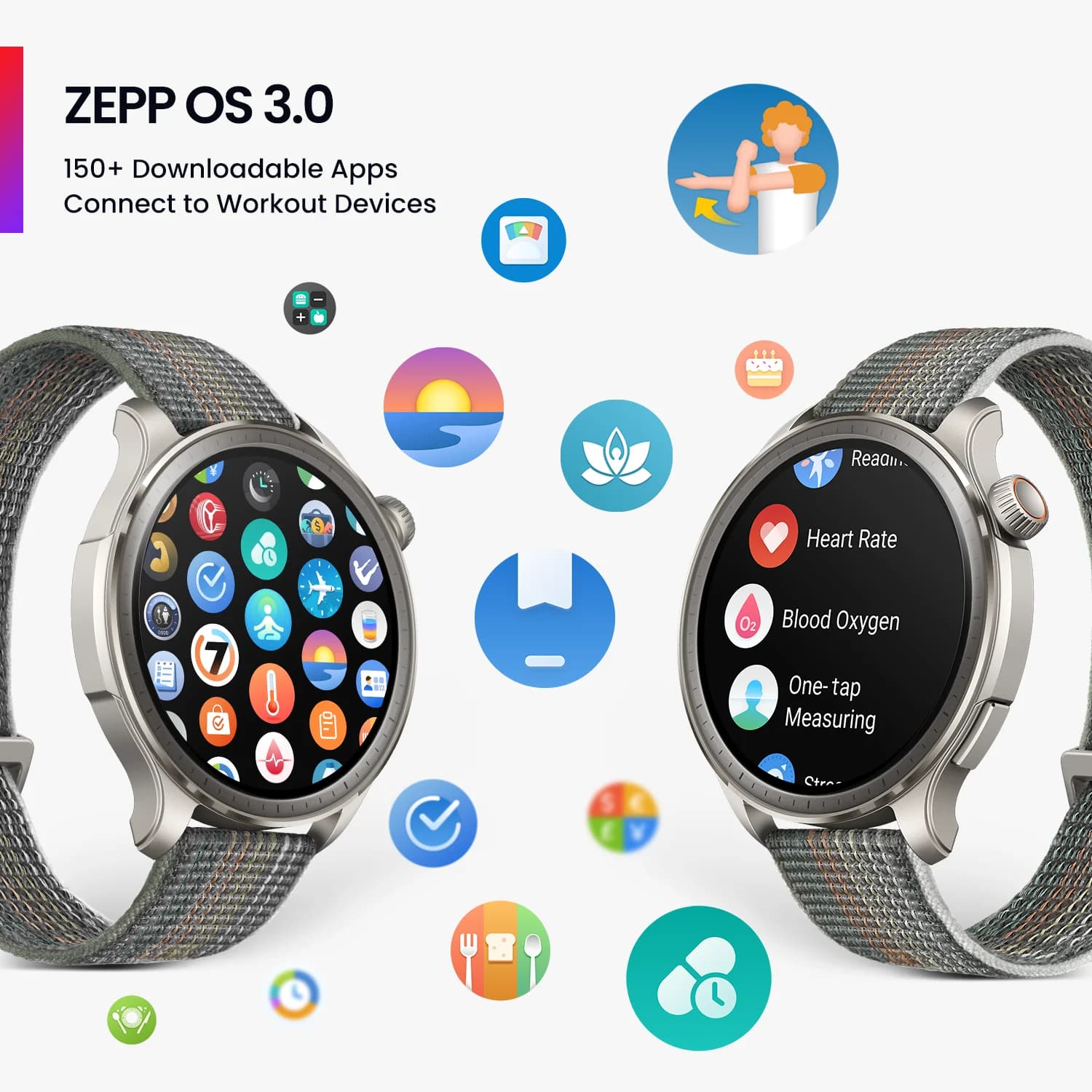 Amazfit Balance 46mm montre intelligente entraîneur de sommeil double bande GPS 150 + Modes de sport