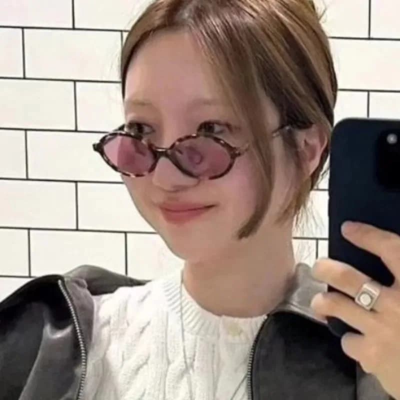 Lunettes de soleil léopard ovales pour femmes et hommes, petites lunettes Sexy, jolies Ins, sans maq