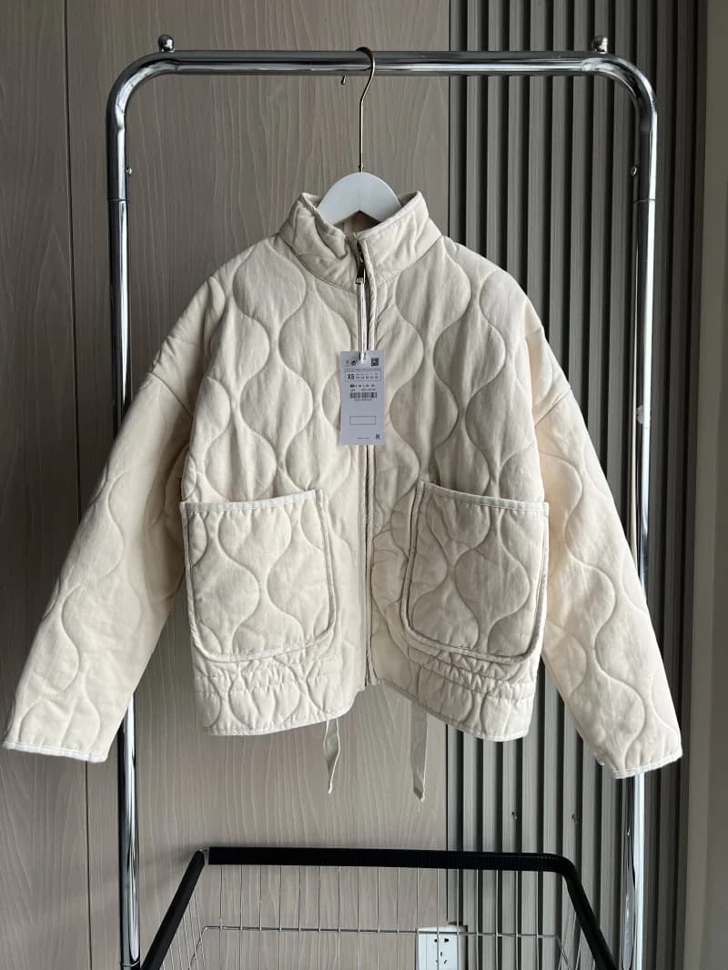 Manteau matelassé en polyester pour femme, nouvelle collection 2026, style vintage, en rayonne Lenzi