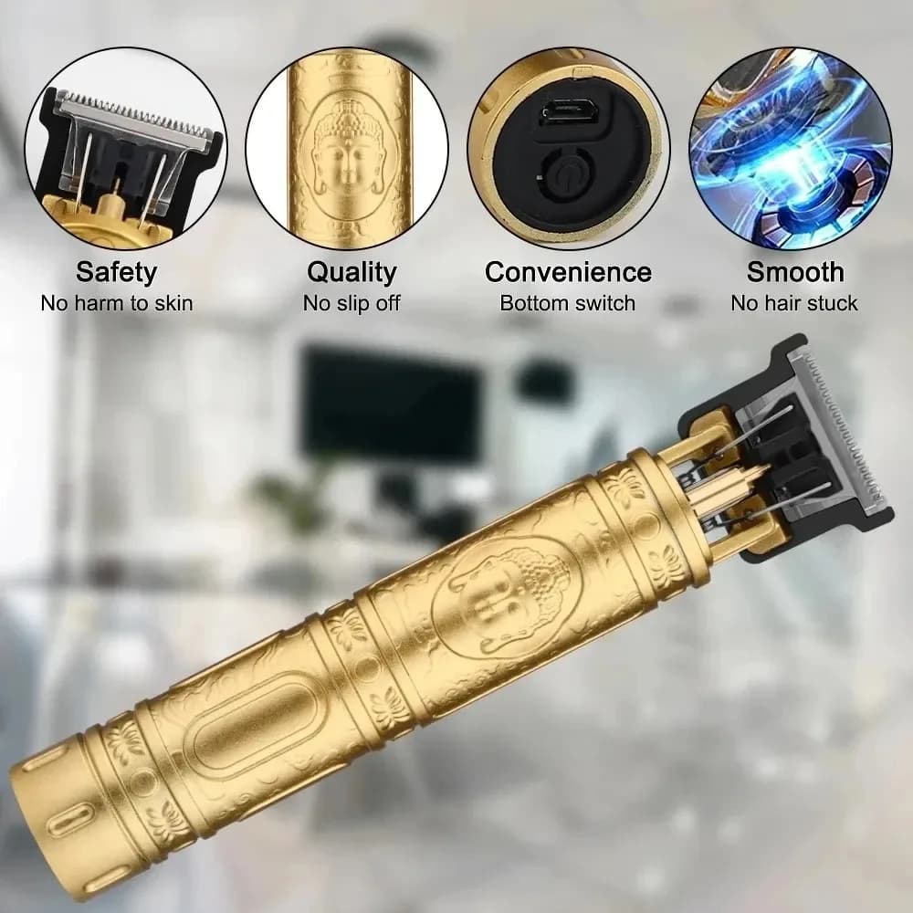Tondeuse à cheveux électrique Vintage T9, chargeur rapide USB, Machine pour couper les cheveux, raso