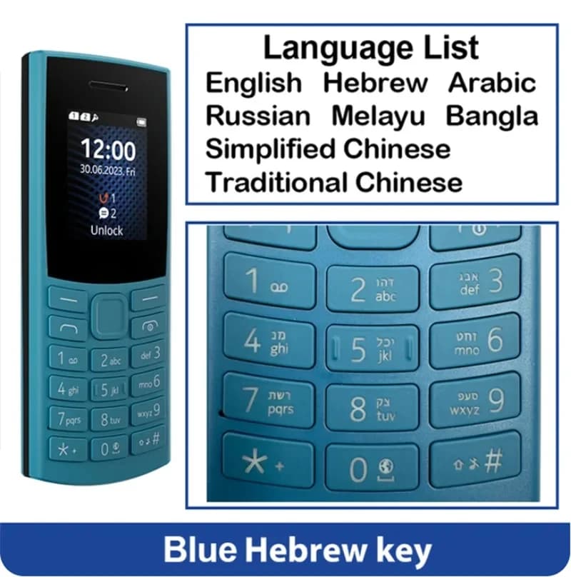 Téléphone portable 4G 2023 fabriqué en Finlande, double SIM, écran 1,8 pouces, Bluetooth 5.0, radio 