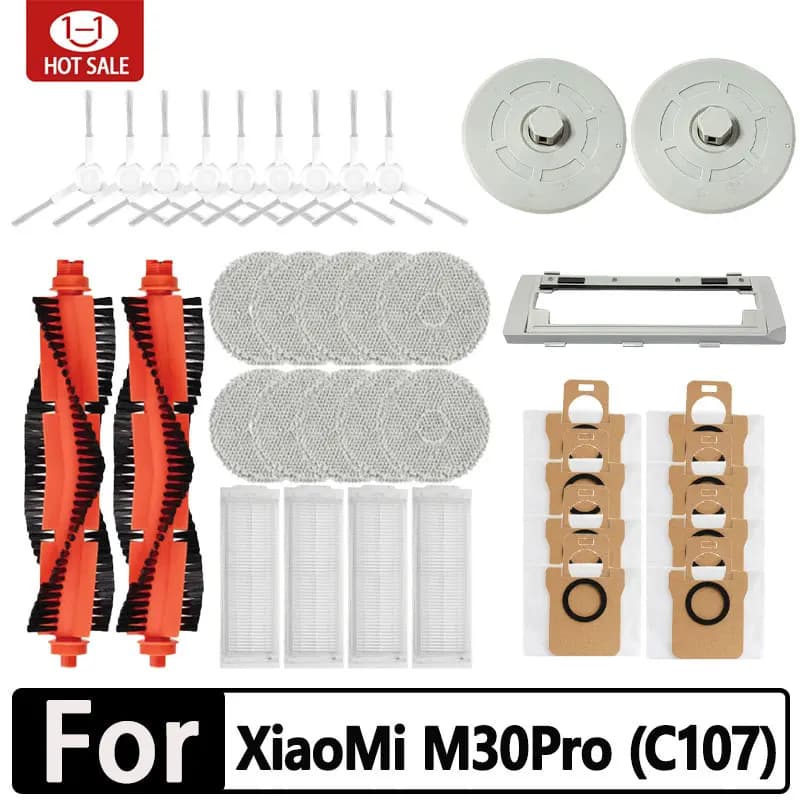 Pièces de rechange pour Xiaomi Mijia M30 Pro C107, accessoires, sac à poussière en tissu, filtre Hep