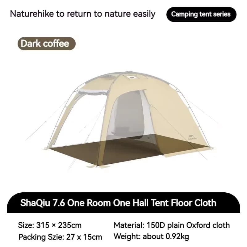 Naturehike DUNE 7.6 accessoires de tente dôme seulement accessoires de tente tissu de sol porte en T