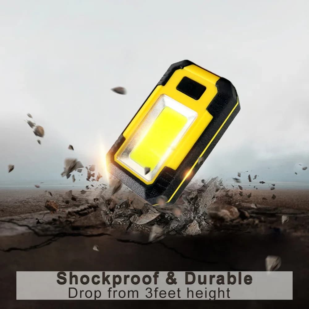 Lampe de travail Led 4000mah, Rechargeable, COB, Super brillante, avec lanterne magnétique Portable 