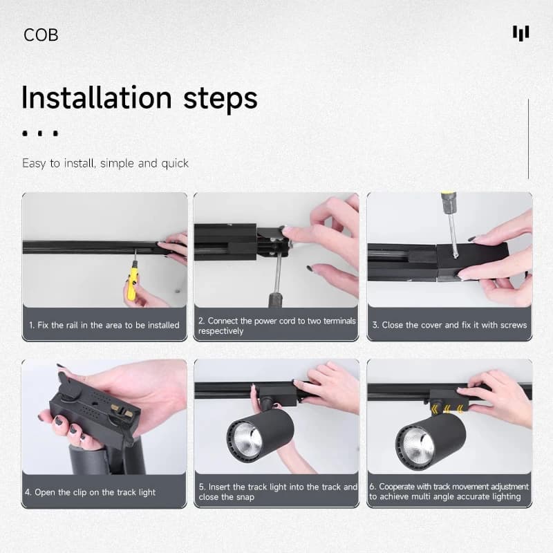 Ensemble d'éclairage sur rail à LED, budgétaire, lampe sur rail, éclairage de magasin, projecteurs p