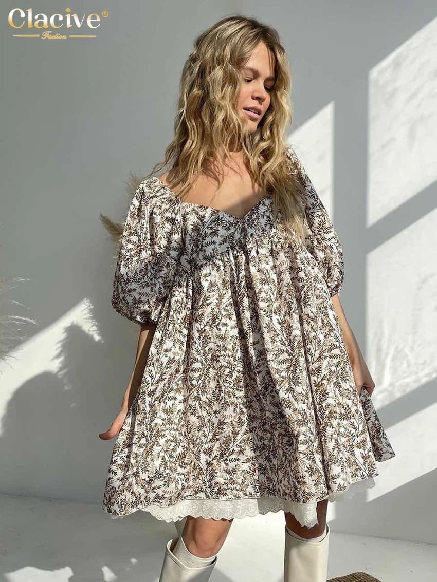 ClacMarkets-Mini robe patchwork à manches courtes et col en V pour femmes, robes de bureau élégantes
