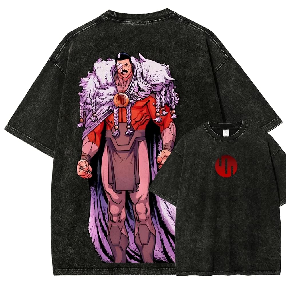 T-shirt Lavé Unisexe Anime Invincible pour Amateurs – Nouvelle Collection Toutes Saisons – Vêtements