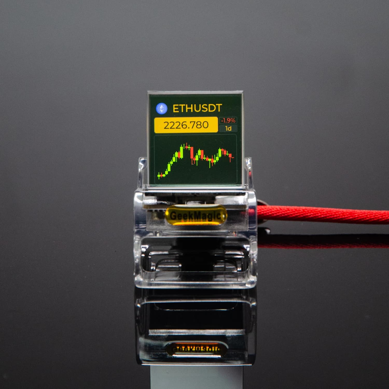 HelloCubic – Station d'horloge WiFi 3D en cristal, prévisions météorologiques fraîches, prisme Trans