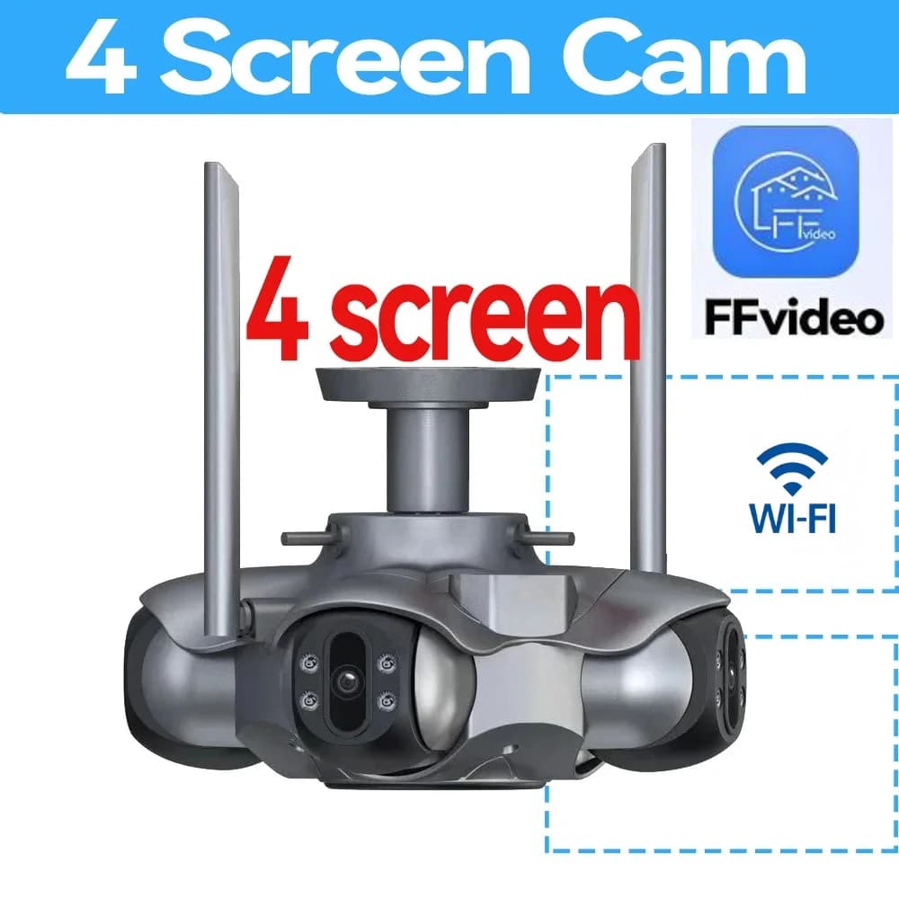 25MP cinq écrans WiFi caméra cinq lentilles CCTV IP Cam 10K 20MP sécurité IP caméra vidéo Surveillan