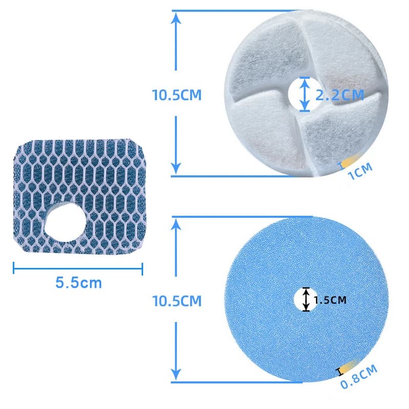 12 pièces/ensemble filtres de remplacement pour chat chien fontaine animal de compagnie chat abreuvo