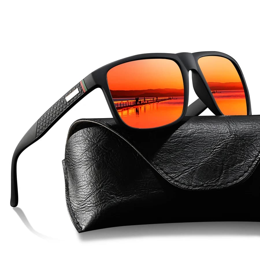 Lunettes de soleil vintage à carreaux carrés, style classique, unisexe, pour la pêche, la conduite, 