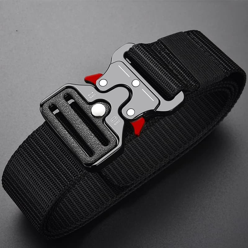Ceinture de sport tactique pour hommes, boucle symétrique à dégagement rapide, fibre de polyester, a