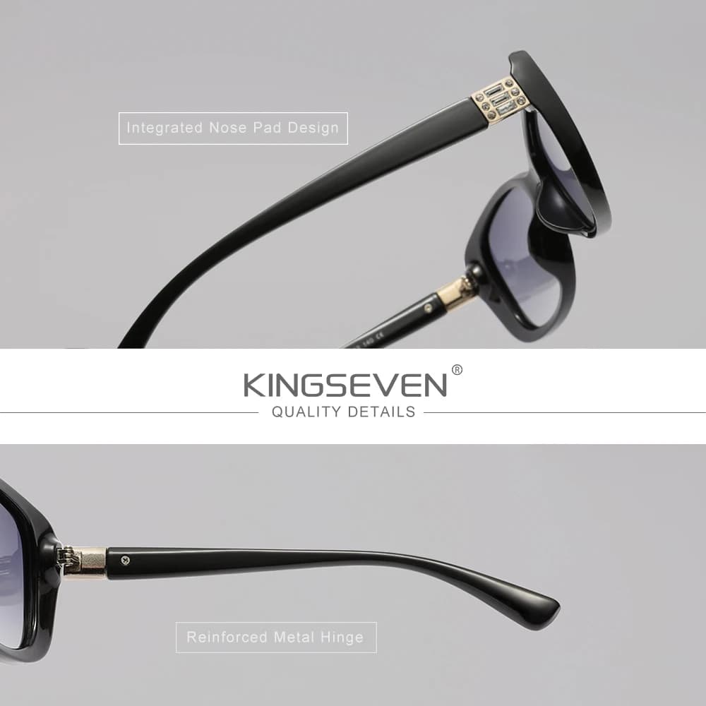 KINGSEVEN – lunettes de soleil polarisées UV400 pour femmes, monture ovale, classiques, décontractée