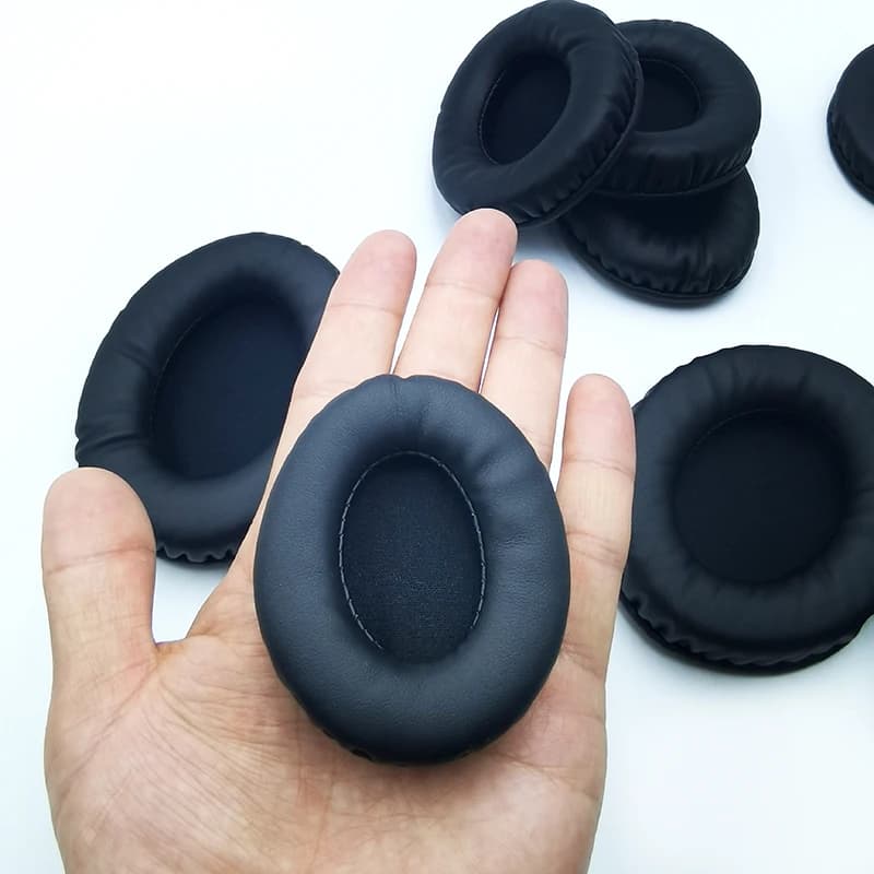 Coussinets d'oreille ovales pour écouteurs, housse en mousse de cuir éponge 60*70 60*80 65*85 70*90 