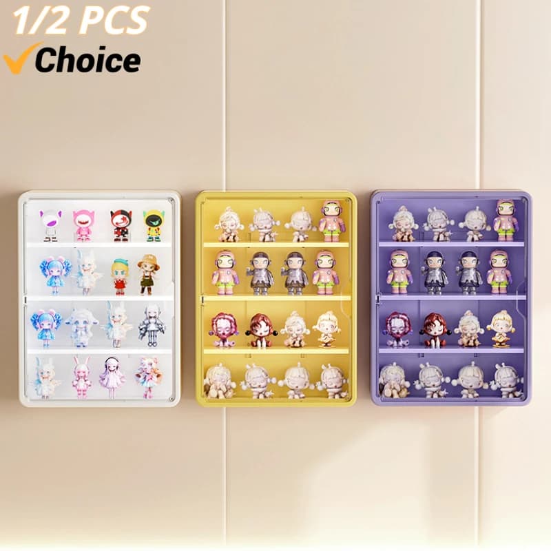 Boîte de rangement murale pour figurines d'action, présentoir magnétique à aspiration T1, boîte enne