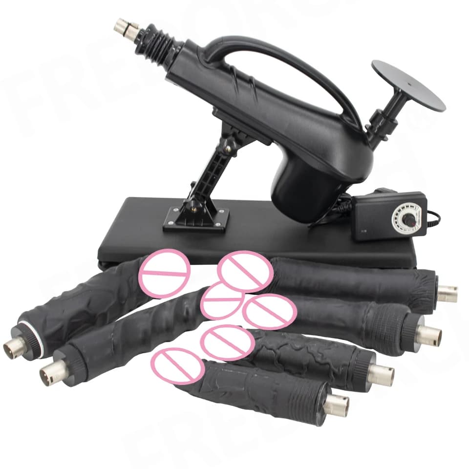 Fredoch Mini Machine sexuelle automatique avec accessoires de gode noir pour hommes et femmes jouets