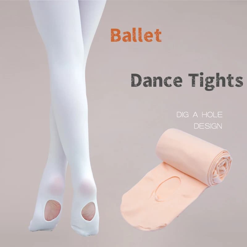 Collants de Ballet princesse pour bébés filles, collants de danse à haute élasticité avec trou, bas 