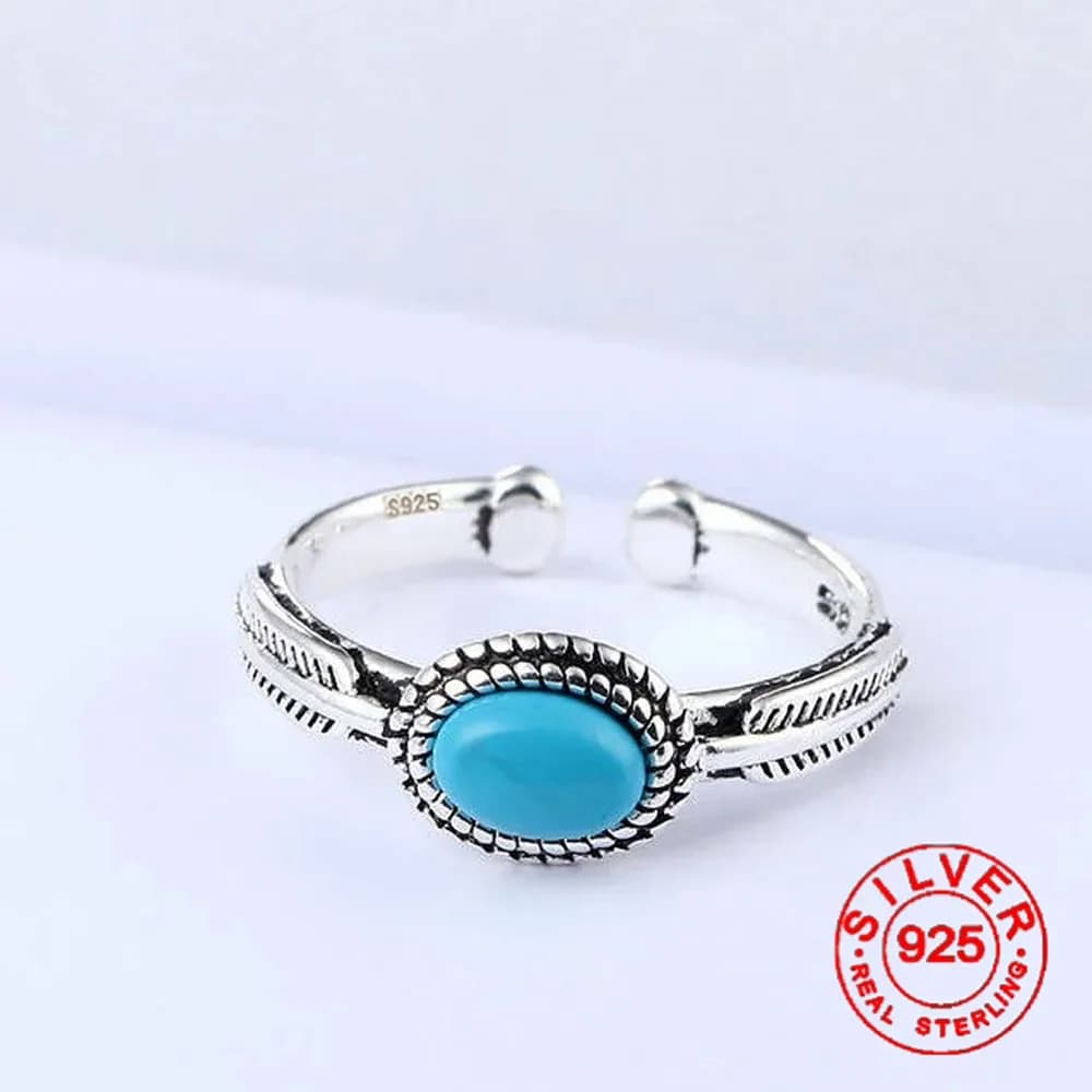 Véritables matiques bleues en argent pour femmes, beaux bijoux de mariage, taille ouverte, livraison