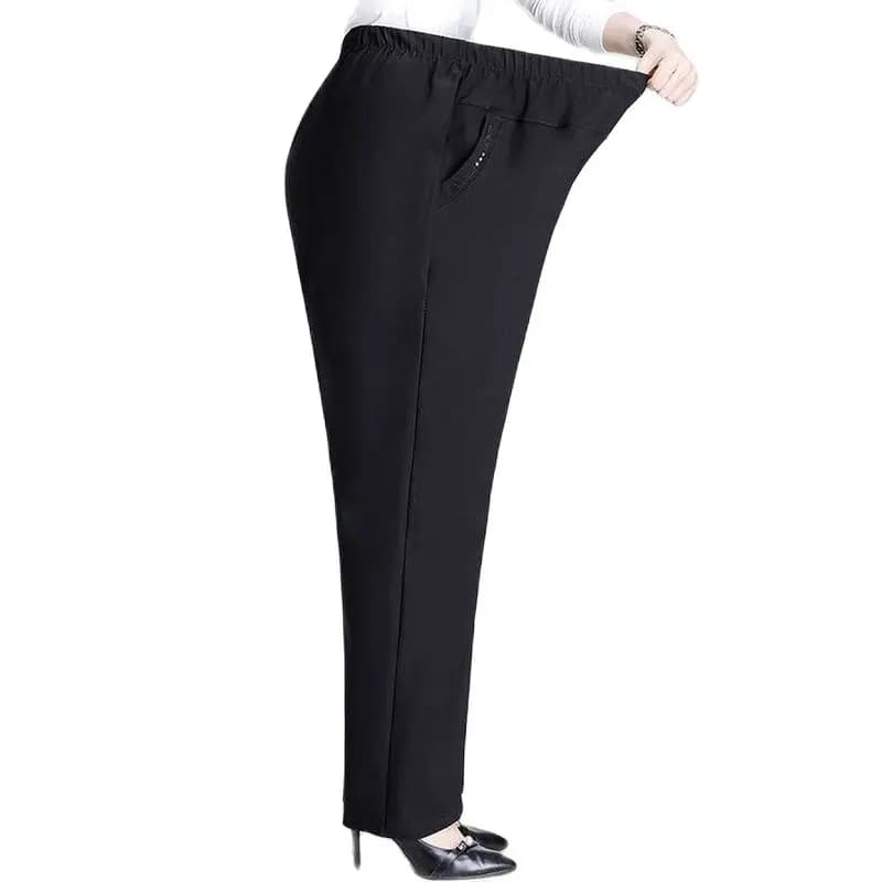 Pantalon femme printemps automne taille élastique pantalons décontractés velours chaud hiver pantalo
