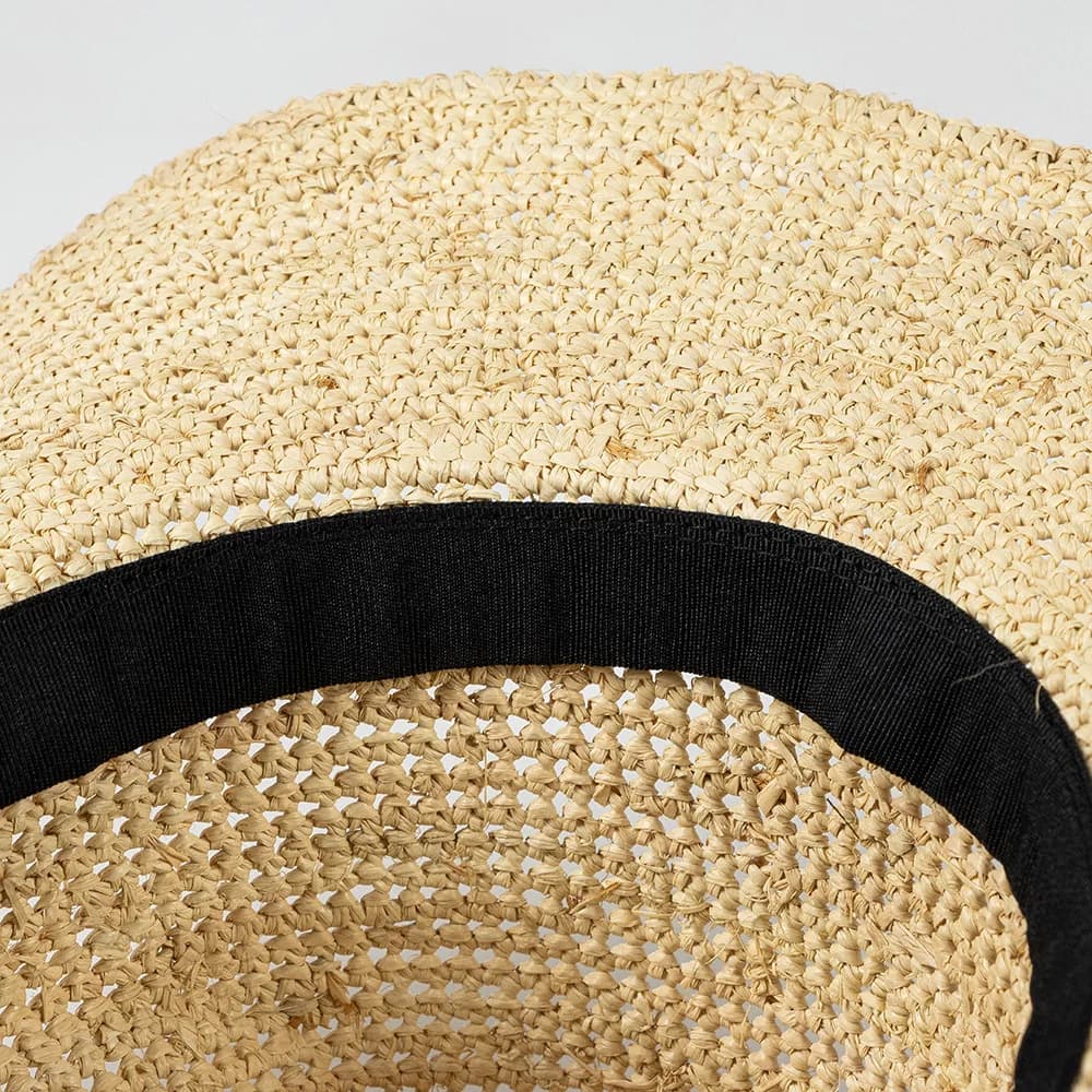 USPOP nouveau printemps été mode décontracté Simple Crochet raphia Cowboy chapeau avec bord bouclé e