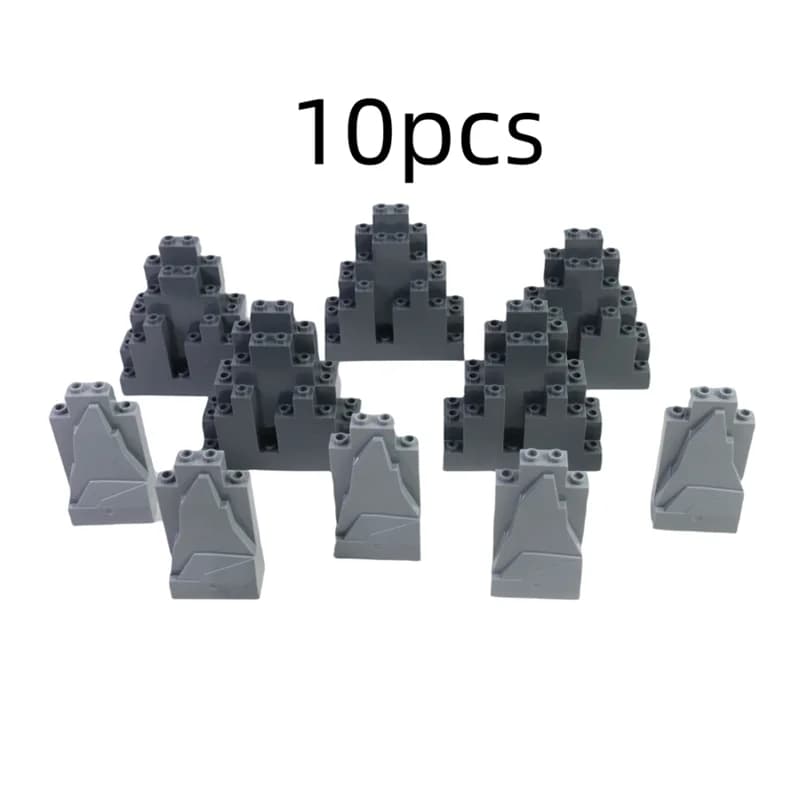 Ensemble de blocs de construction MOC 10 pièces, montagnes, collines, accessoires DIY, briques de co