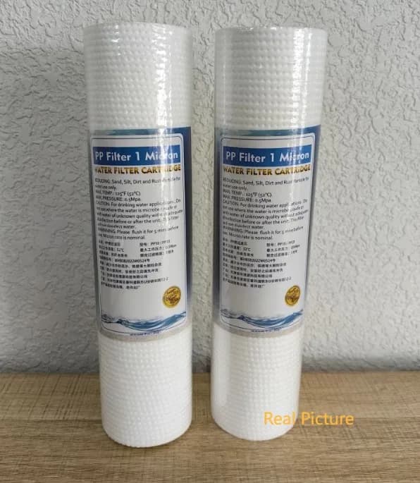 2 pièces 10 pouces 1 MICRON PPF/cartouche de filtre à eau de sédiment purificateur d'eau cartouche d