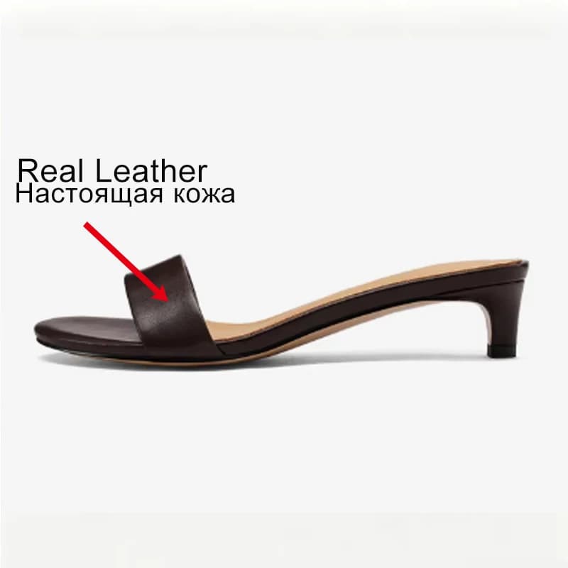 JOZHAMTA 2026 Nouvelles Sandales à Talon Moyen en Cuir Véritable pour Femme, Tailles 34-43, Idéales 