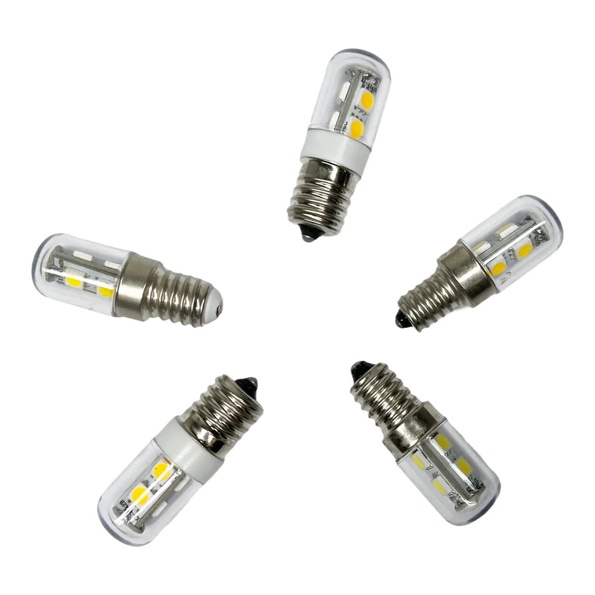 Mini ampoule LED épis de maïs E14 E12 E17, AC 110V 220V 5050 SMD 1W, lampes pour réfrigérateur, hott