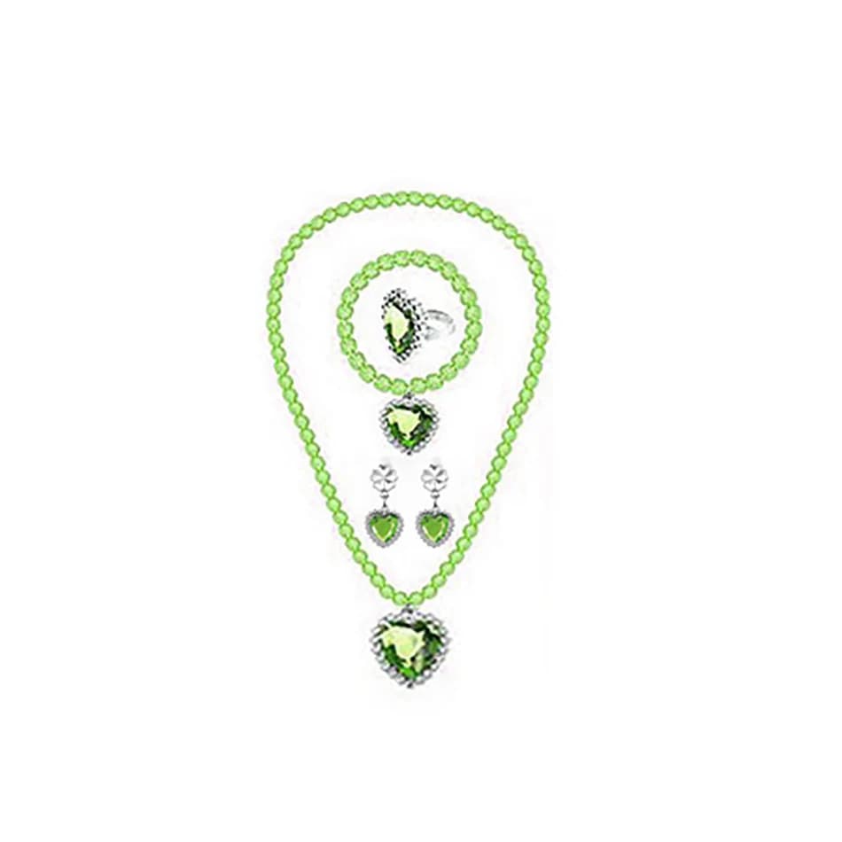 Enfants filles Elsa Sofia Belle princesse accessoires raffinement perles collier Bracelet bague bouc