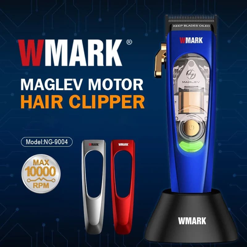 Tondeuse à cheveux professionnelle pour hommes WMARK NG-9004, 10 000 tr/min, sans fil, pratique, ton