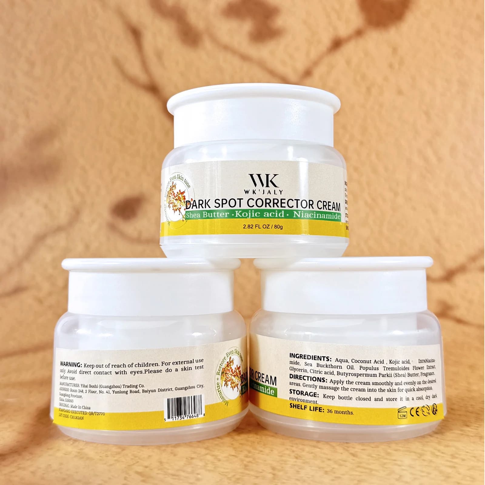 WK JALY Crème correctrice de taches foncées, blanchissante, même le teint, réduit la mélanine, l'hyp