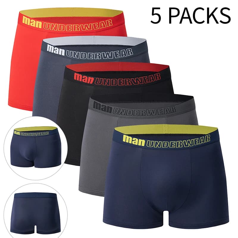 4/5 pièces taille européenne et américaine hommes imprimé mode Boyshort confortable hommes taille gr
