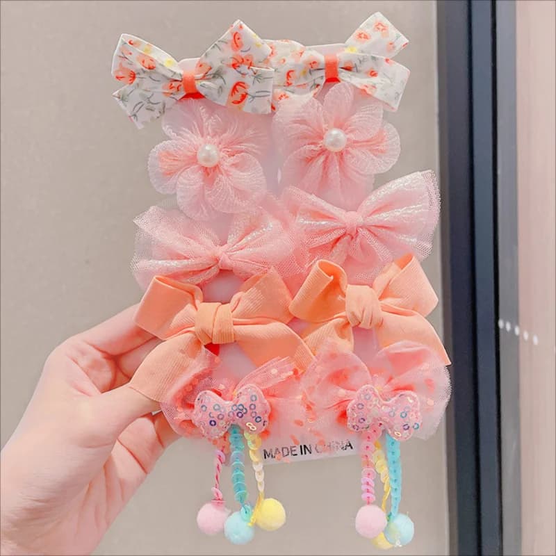 [Ensemble de 10 pièces] épingle à cheveux à nœud pour enfants, nouvelle princesse mignonne pour fill