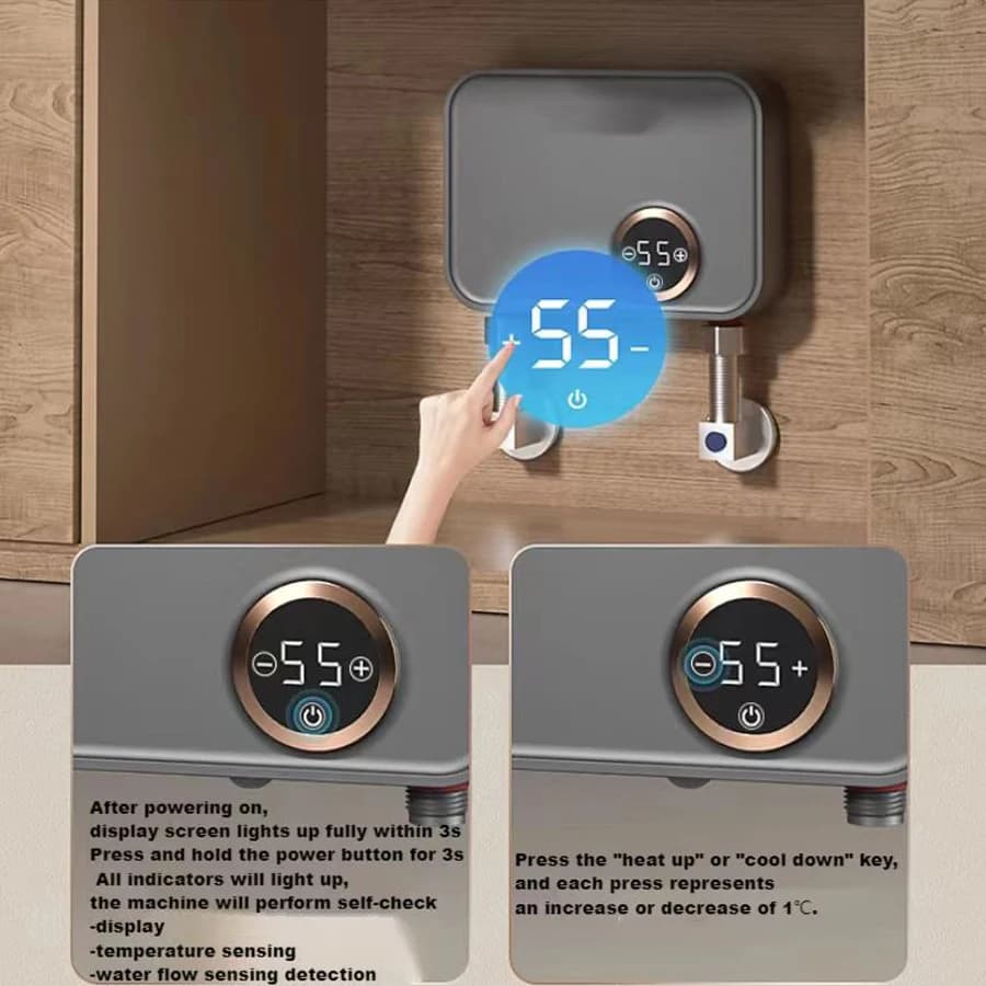 5500W chauffe-eau électrique petit sous évier chauffe-eau instantané sans réservoir 220v cuisine sal
