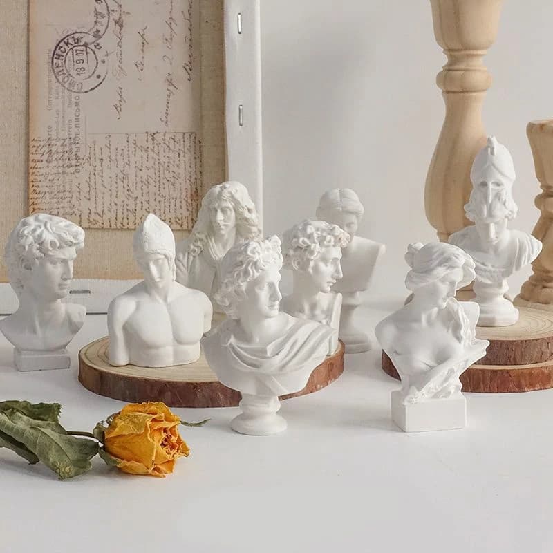 Mythologie grecque dieu déesse héros David Venus Mozart buste Figurine Sculpture Statue plâtre croqu