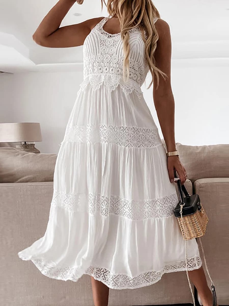 Robe d'été blanche pour femmes, tendance, décontractée, vêtements de plage, Cover-up, tenues, style 