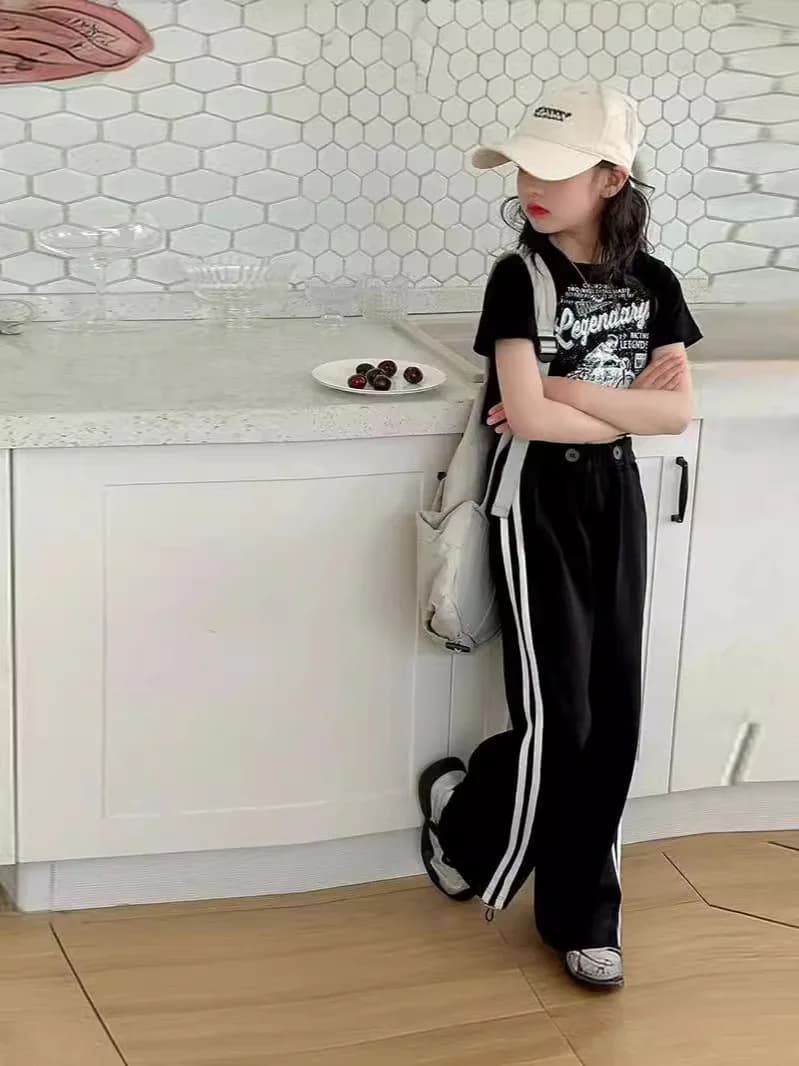 Costume décontracté d'été pour filles, T-shirt à la mode pour enfants, pantalon décontracté, robe d'