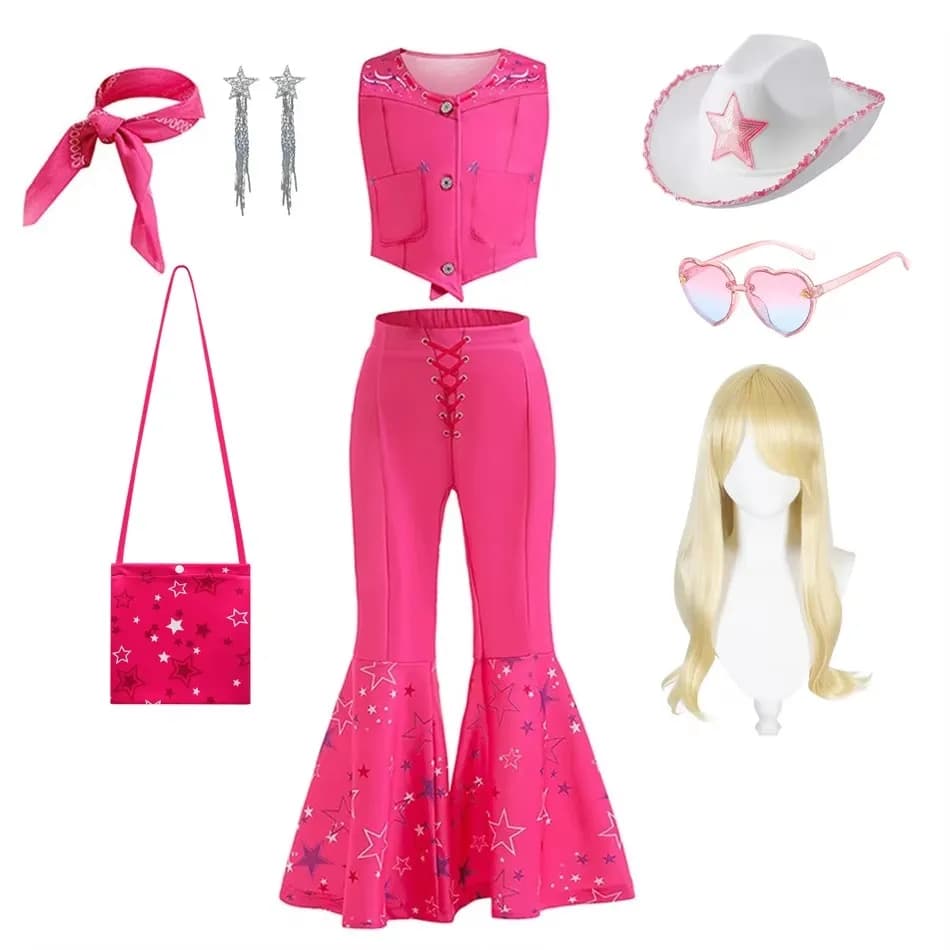 Robe de Cowgirl pour filles de 2 à 12 ans, Costume de Cosplay, vêtements d'halloween