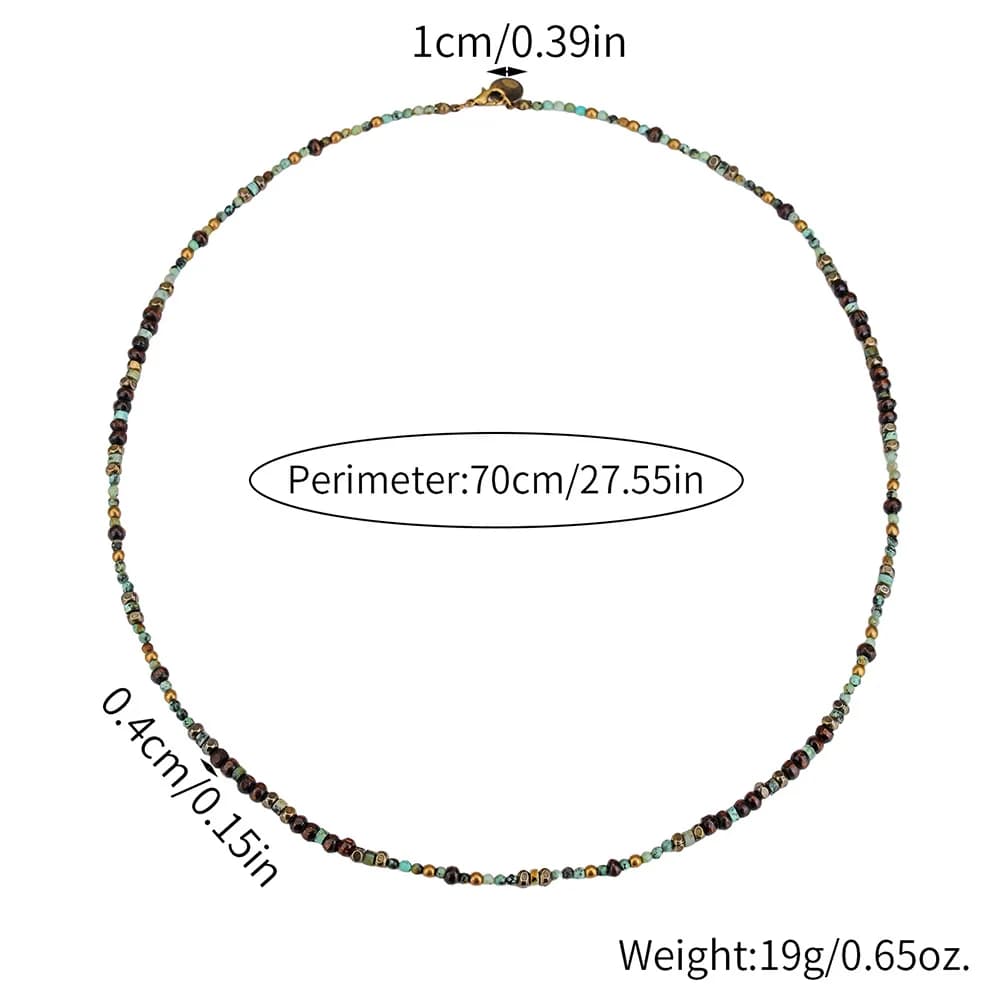 1PC hommes rétro Style ethnique afrique pierre collier pour hommes Hippie bohême Long collier de per