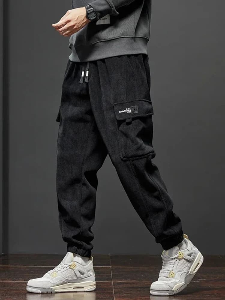 Pantalon décontracté à taille élastique pour homme, droit, proximité, wstring, harem, jogging, sport
