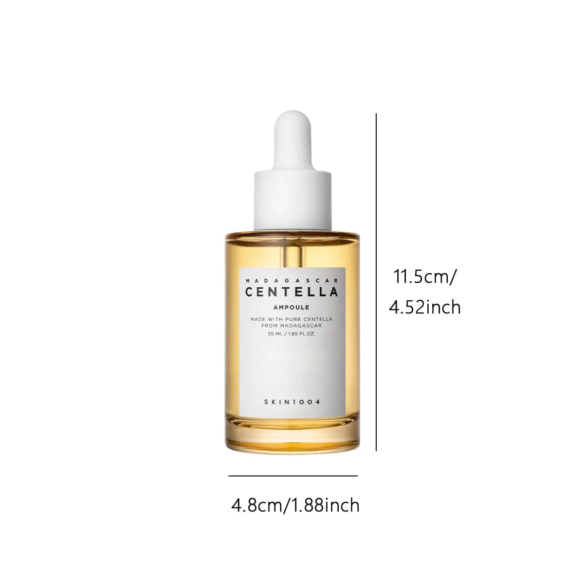 SKIN1004 Ampoule à la Centella de Madagascar 55ml, apaisante et régénérante, calme les rougeurs, lég