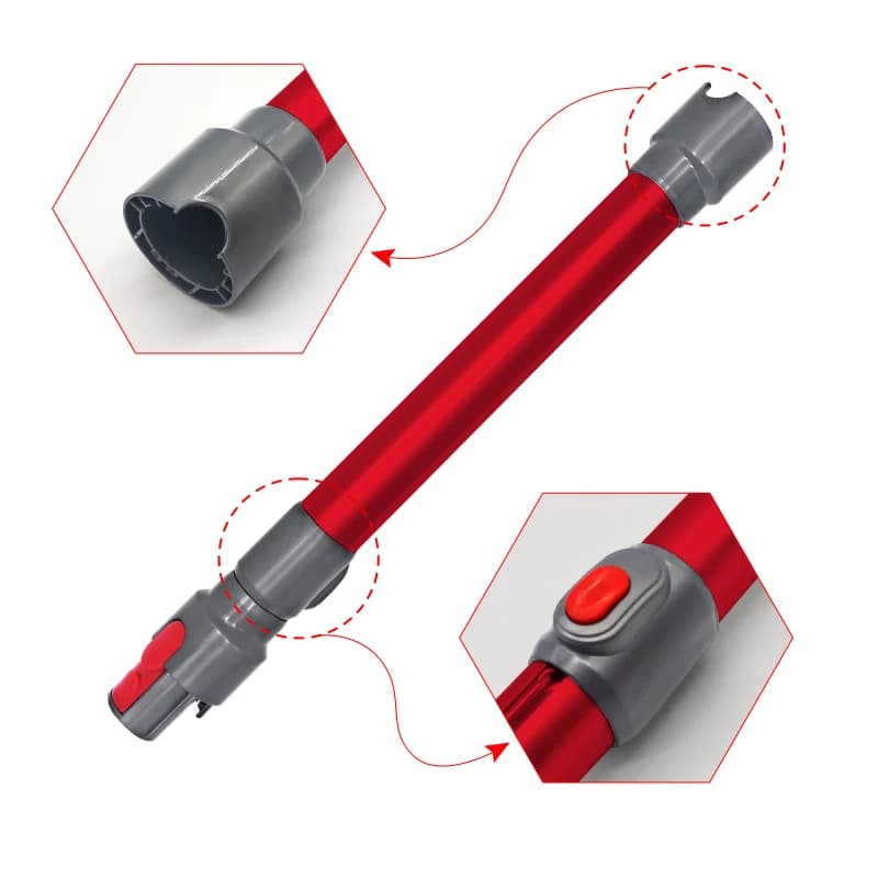 Tuyau de Tube de baguette de tige d'extension télescopique pour accessoires d'aspirateur sans fil Dy