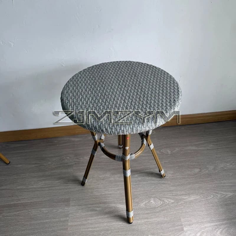 Petite Table basse, Table d'appoint tissée en rotin, petite Table ronde Simple pour la maison, Table